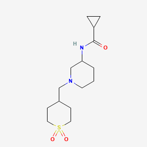 N-{1-[(1,1-dioxo-1lambda6-thian-4-yl)methyl]piperidin-3-yl}cyclopropanecarboxamide