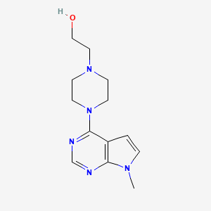 2-(4-{7-methyl-7H-pyrrolo[2,3-d]pyrimidin-4-yl}piperazin-1-yl)ethan-1-ol