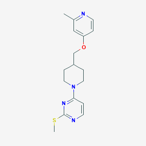 4-(4-{[(2-Methylpyridin-4-yl)oxy]methyl}piperidin-1-yl)-2-(methylsulfanyl)pyrimidine