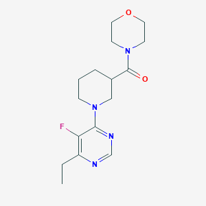 molecular formula C16H23FN4O2 B15120658 4-[1-(6-Ethyl-5-fluoropyrimidin-4-yl)piperidine-3-carbonyl]morpholine 