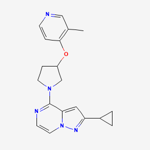 4-[(1-{2-Cyclopropylpyrazolo[1,5-a]pyrazin-4-yl}pyrrolidin-3-yl)oxy]-3-methylpyridine