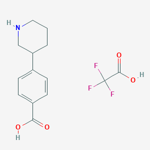 molecular formula C14H16F3NO4 B1512068 4-Piperidin-3-ylbenzoic acid;2,2,2-trifluoroacetic acid 