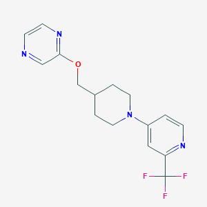 2-({1-[2-(Trifluoromethyl)pyridin-4-yl]piperidin-4-yl}methoxy)pyrazine