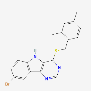 8-bromo-4-{[(2,4-dimethylphenyl)methyl]sulfanyl}-5H-pyrimido[5,4-b]indole