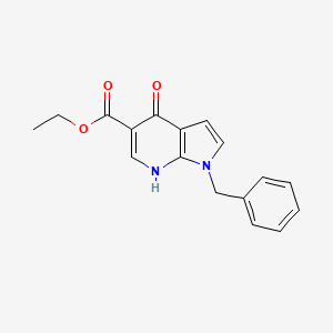 molecular formula C17H16N2O3 B1512071 1H-Pyrrolo[2,3-b]pyridine-5-carboxylic acid, 4-hydroxy-1-(phenylmethyl)-, ethyl ester 