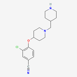 molecular formula C18H24ClN3O B1512072 3-Chloro-4-(1-piperidin-4-ylmethyl-piperidin-4-yloxy)benzonitrile 