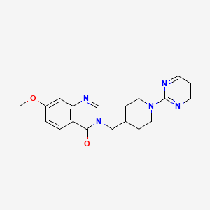 7-Methoxy-3-{[1-(pyrimidin-2-yl)piperidin-4-yl]methyl}-3,4-dihydroquinazolin-4-one