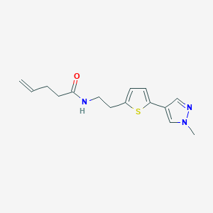 N-{2-[5-(1-methyl-1H-pyrazol-4-yl)thiophen-2-yl]ethyl}pent-4-enamide