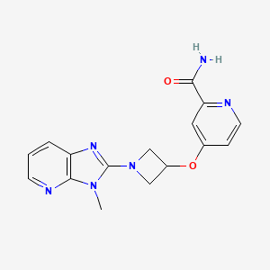 4-[(1-{3-methyl-3H-imidazo[4,5-b]pyridin-2-yl}azetidin-3-yl)oxy]pyridine-2-carboxamide