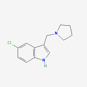 molecular formula C13H15ClN2 B1512077 5-chloro-3-(1-pyrrolidinylmethyl)-1H-Indole 