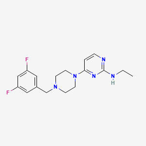 molecular formula C17H21F2N5 B15120788 4-{4-[(3,5-difluorophenyl)methyl]piperazin-1-yl}-N-ethylpyrimidin-2-amine 