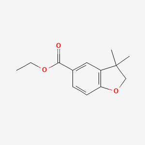 molecular formula C13H16O3 B1512079 3,3-Dimethyl-2,3-dihydro-benzofuran-5-carboxylic acid ethyl ester 