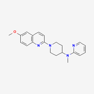 molecular formula C21H24N4O B15120802 N-[1-(6-methoxyquinolin-2-yl)piperidin-4-yl]-N-methylpyridin-2-amine 