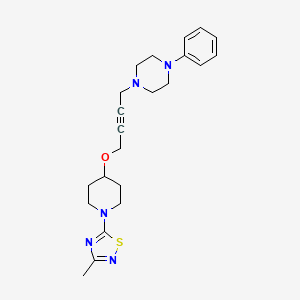 1-(4-{[1-(3-Methyl-1,2,4-thiadiazol-5-yl)piperidin-4-yl]oxy}but-2-yn-1-yl)-4-phenylpiperazine