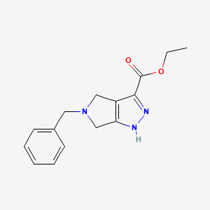 molecular formula C15H17N3O2 B1512084 5-苄基-1,4,5,6-四氢吡咯并[3,4-c]吡唑-3-羧酸乙酯 CAS No. 912635-60-0