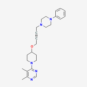 4,5-Dimethyl-6-(4-{[4-(4-phenylpiperazin-1-yl)but-2-yn-1-yl]oxy}piperidin-1-yl)pyrimidine