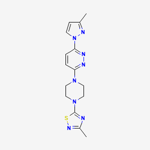 3-[4-(3-methyl-1,2,4-thiadiazol-5-yl)piperazin-1-yl]-6-(3-methyl-1H-pyrazol-1-yl)pyridazine