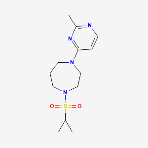 molecular formula C13H20N4O2S B15120911 1-(Cyclopropanesulfonyl)-4-(2-methylpyrimidin-4-yl)-1,4-diazepane 