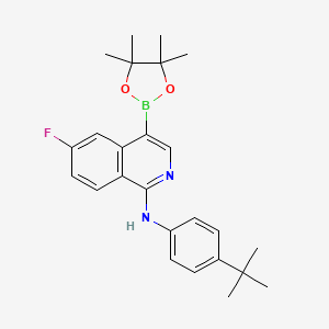 N-(4-tert-butylphenyl)-6-fluoro-4-(4,4,5,5-tetramethyl-1,3,2-dioxaborolan-2-yl)isoquinolin-1-amine