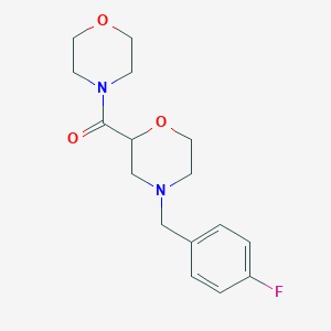 4-[(4-Fluorophenyl)methyl]-2-(morpholine-4-carbonyl)morpholine