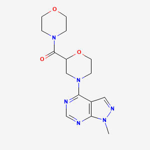 4-{1-methyl-1H-pyrazolo[3,4-d]pyrimidin-4-yl}-2-(morpholine-4-carbonyl)morpholine