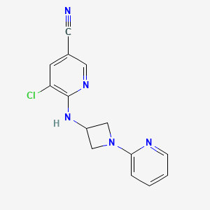 5-Chloro-6-{[1-(pyridin-2-yl)azetidin-3-yl]amino}pyridine-3-carbonitrile