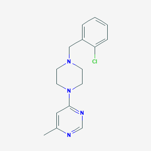 molecular formula C16H19ClN4 B15120987 4-{4-[(2-Chlorophenyl)methyl]piperazin-1-yl}-6-methylpyrimidine 