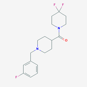 4,4-Difluoro-1-{1-[(3-fluorophenyl)methyl]piperidine-4-carbonyl}piperidine