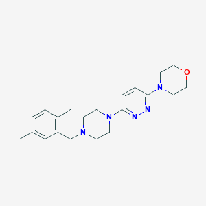 molecular formula C21H29N5O B15121032 4-(6-{4-[(2,5-Dimethylphenyl)methyl]piperazin-1-yl}pyridazin-3-yl)morpholine 