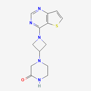 4-(1-{Thieno[3,2-d]pyrimidin-4-yl}azetidin-3-yl)piperazin-2-one