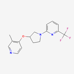 2-{3-[(3-Methylpyridin-4-yl)oxy]pyrrolidin-1-yl}-6-(trifluoromethyl)pyridine