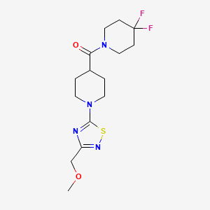 4-(4,4-Difluoropiperidine-1-carbonyl)-1-[3-(methoxymethyl)-1,2,4-thiadiazol-5-yl]piperidine