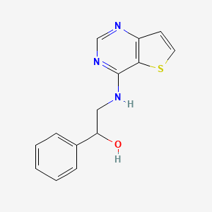 1-Phenyl-2-({thieno[3,2-d]pyrimidin-4-yl}amino)ethan-1-ol