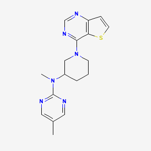 N,5-dimethyl-N-(1-{thieno[3,2-d]pyrimidin-4-yl}piperidin-3-yl)pyrimidin-2-amine