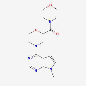 4-{7-methyl-7H-pyrrolo[2,3-d]pyrimidin-4-yl}-2-(morpholine-4-carbonyl)morpholine