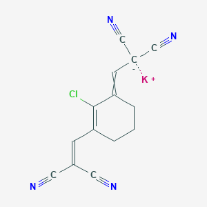 Potassium 2-[2-chloro-3-(2,2-dicyanoethenyl)cyclohex-2-en-1-ylidene]-1,1-dicyanoethan-1-ide