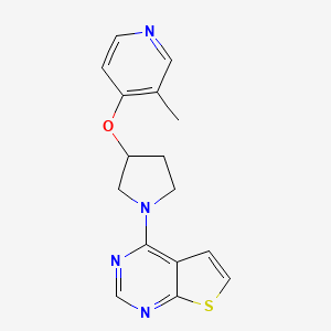 3-Methyl-4-[(1-{thieno[2,3-d]pyrimidin-4-yl}pyrrolidin-3-yl)oxy]pyridine