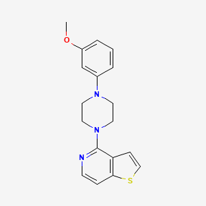 molecular formula C18H19N3OS B15121191 1-(3-Methoxyphenyl)-4-{thieno[3,2-c]pyridin-4-yl}piperazine 