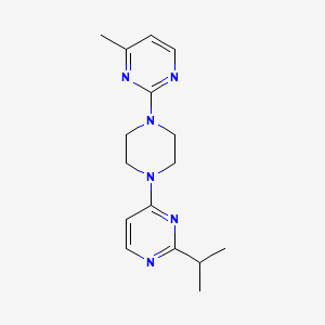 4-Methyl-2-{4-[2-(propan-2-yl)pyrimidin-4-yl]piperazin-1-yl}pyrimidine