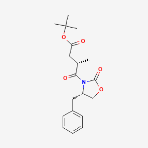 molecular formula C19H25NO5 B1512122 (S)-tert-Butyl 4-((S)-4-benzyl-2-oxooxazolidin-3-yl)-3-methyl-4-oxobutanoate CAS No. 847406-37-5