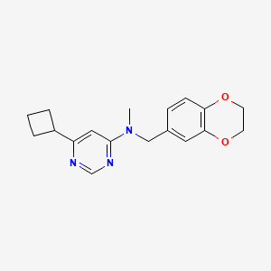 6-cyclobutyl-N-[(2,3-dihydro-1,4-benzodioxin-6-yl)methyl]-N-methylpyrimidin-4-amine