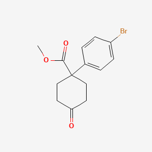 molecular formula C14H15BrO3 B1512124 Methyl 1-(4-bromophenyl)-4-oxocyclohexanecarboxylate CAS No. 1384265-30-8