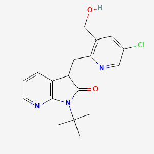 1-(tert-Butyl)-3-((5-chloro-3-(hydroxymethyl)pyridin-2-yl)methyl)-1H-pyrrolo[2,3-b]pyridin-2(3H)-one