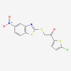 1-(5-Chlorothiophen-2-yl)-2-[(5-nitro-1,3-benzothiazol-2-yl)sulfanyl]ethanone