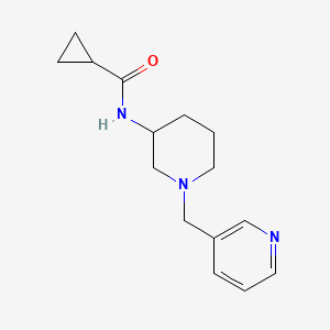 molecular formula C15H21N3O B15121265 N-{1-[(pyridin-3-yl)methyl]piperidin-3-yl}cyclopropanecarboxamide 