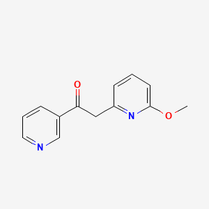 molecular formula C13H12N2O2 B1512128 2-(6-Methoxypyridin-2-yl)-1-(pyridin-3-yl)ethanone CAS No. 1141494-01-0