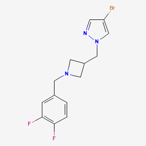 4-bromo-1-({1-[(3,4-difluorophenyl)methyl]azetidin-3-yl}methyl)-1H-pyrazole