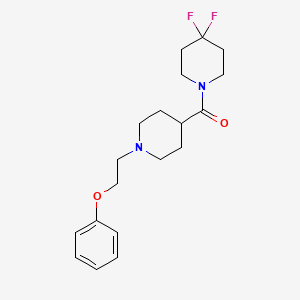 4,4-Difluoro-1-[1-(2-phenoxyethyl)piperidine-4-carbonyl]piperidine