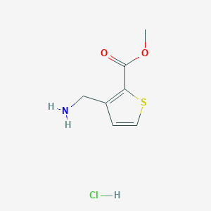 molecular formula C7H10ClNO2S B1512134 Methyl 3-(aminomethyl)thiophene-2-carboxylate hcl CAS No. 79472-21-2