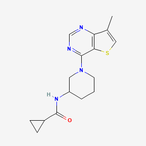 N-(1-{7-methylthieno[3,2-d]pyrimidin-4-yl}piperidin-3-yl)cyclopropanecarboxamide